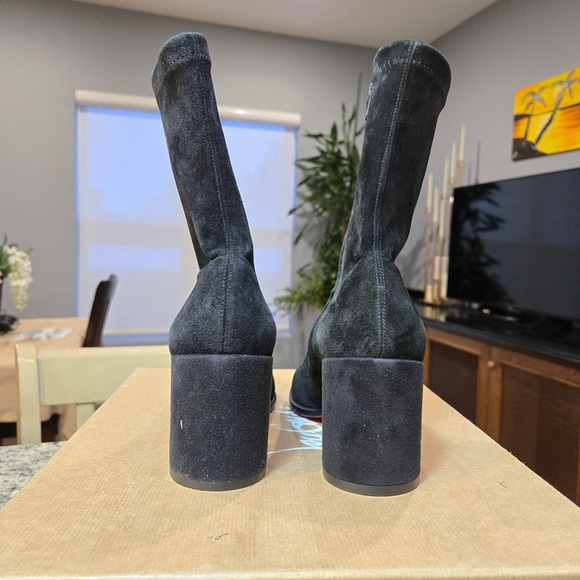 NEW Christian Louboutin Stretchadoxa 70mm Heels Black Suede Boots Size 37 - Picture 6 of 12